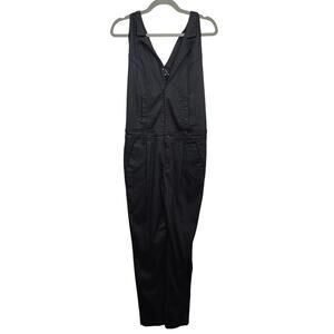 Joes Jeans Tuxedo Jumpsuit Womens XS Black Hook & Loop Corset Sleeveless Lyocell